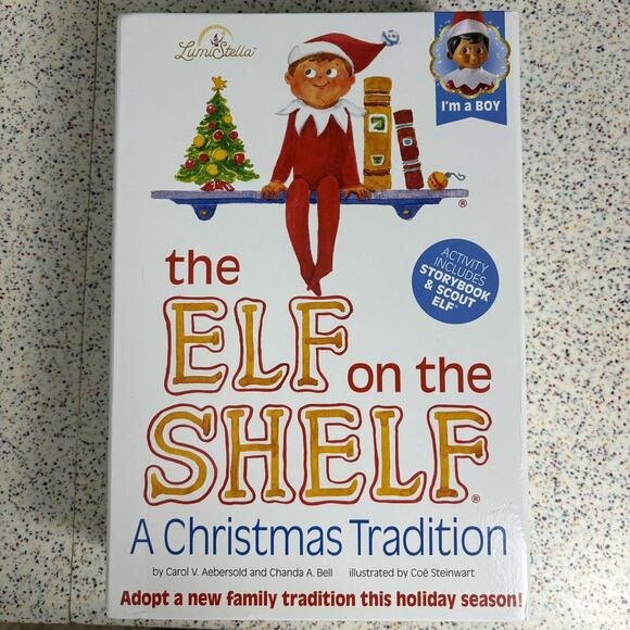 New! Elf on The Shelf a Christmas Tradition Toy Figure Boy Dark - Picture 1 of 6